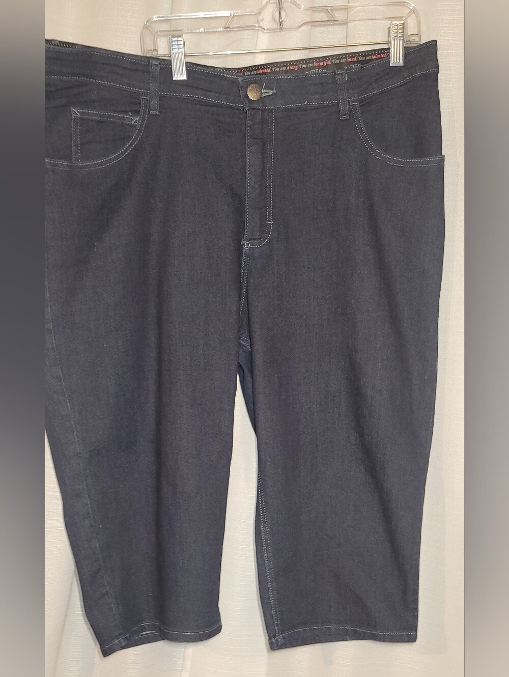 Riders by Lee Dark Blue Stretch Capri Jeans 20/M